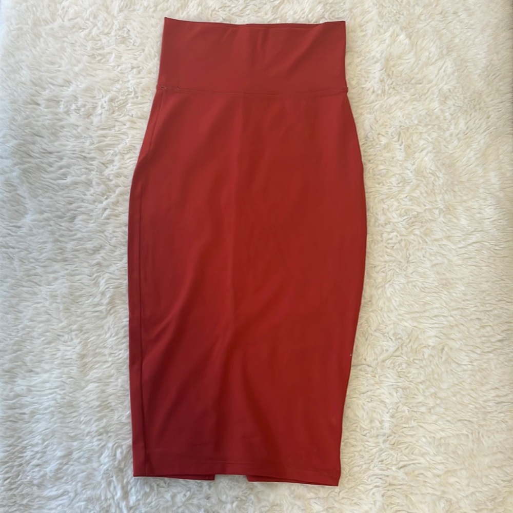 Brand New Bebe Orange High Waist pencil skirt